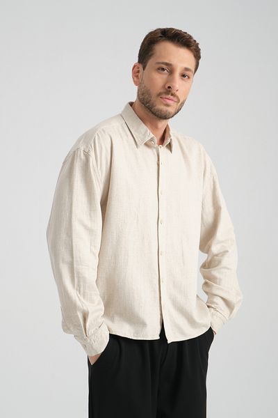 Redline Πουκάμισο Bond Linen Oversize Comfortable Fit Premium Fabric Basic