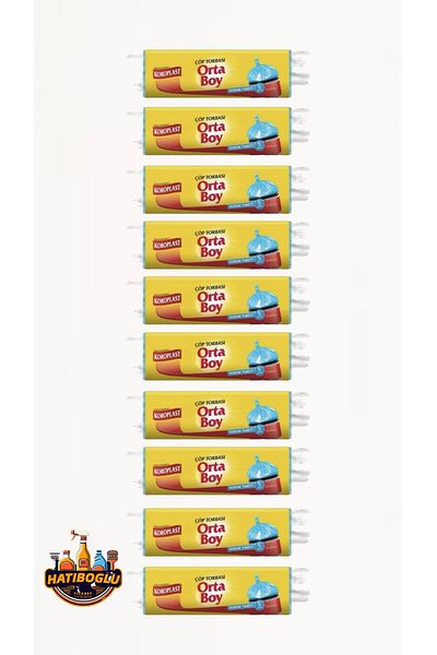 Koroplast 10 Packs of Medium-Sized Garbage Bags 5 Pcs 10X5 50 Pcs