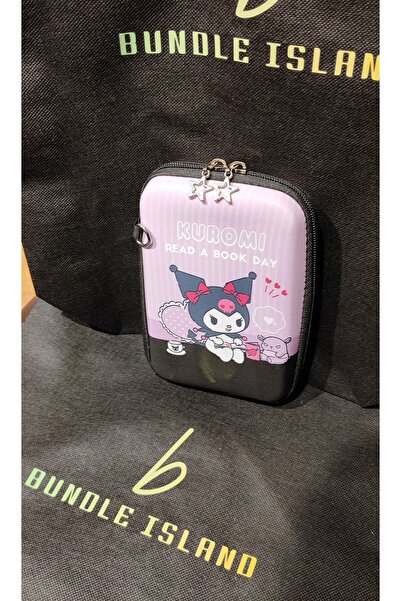 bundle island Geantă de umăr pentru copii cu figurină Kuromi acoperită cu pla...