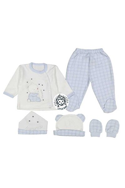 Little Baby Ayıcık'lı %100 Pamuk 5'Li Hastane Çıkışları
