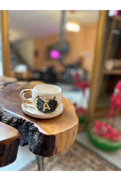 Sallanan Harf Seçenekli El Yapımı Kahve Seramik Bardak Kupa Mug