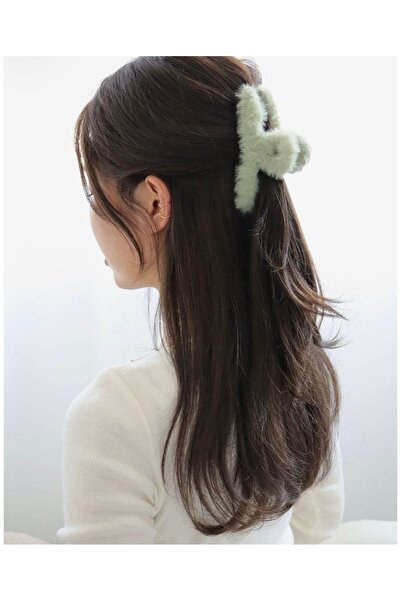 İthal Жіноча зелена плюшева велика шпилька, шпилька