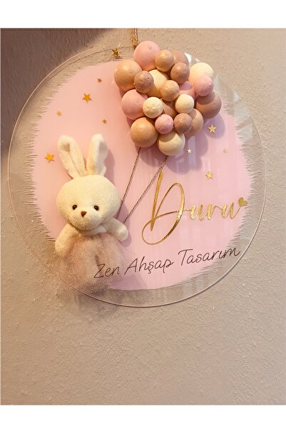 Zen Ahşap Tasarım Pileksi Bebek Odası Kapı Süsü