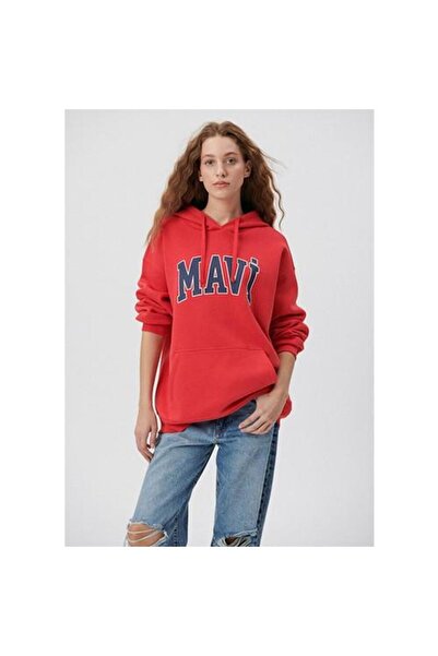 Mavi Logo Red Women's Sweatshirt M1600361-82054