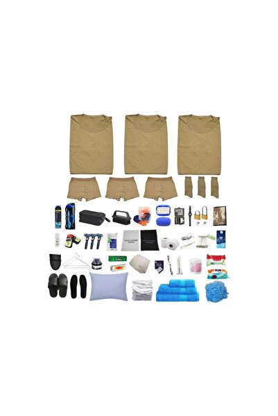 Mrc tactical طقم عسكري شامل مكون من 3 قطع - قميص داخلي كاكي، بوكسر، جوارب، 45...