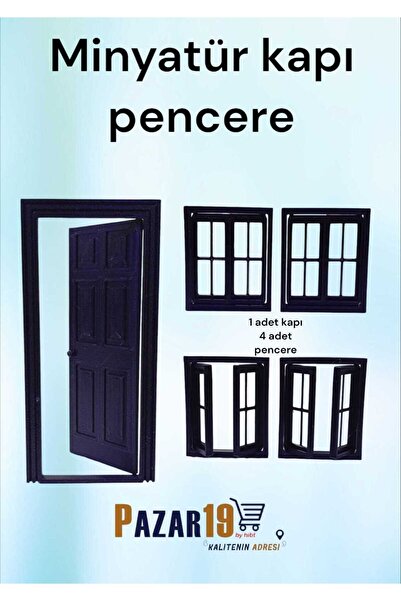 pazar 19 by hitit Minyatür Kapı Ve Pencere Seti