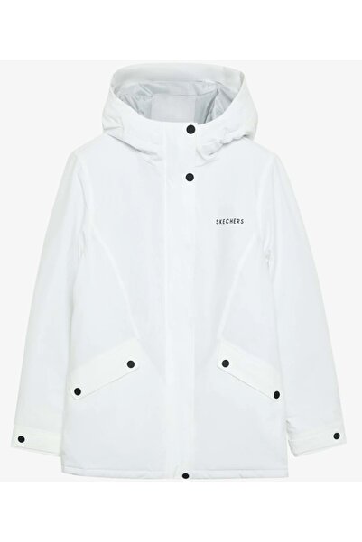 SKECHERS S242041 W Outerwear Padded Jacket Women's Coat Women's Coat White