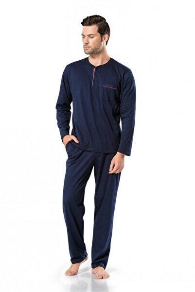 Pierre Cardin Erkek Penye Lacivert  Pijama Takımı