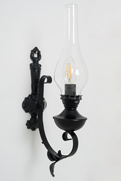 Tel Lighting Ferforje Gaz Lambası Tekli Aplik