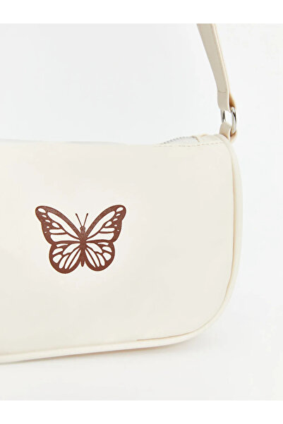 LC Waikiki LCW ACCESSORIES Siyah Kelebek Baskılı Kız Çocuk Kol Çantası