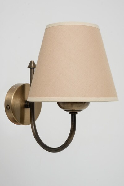 Tel Lighting Kumaş Başlık, Metal Eskitme Gövde Aplik