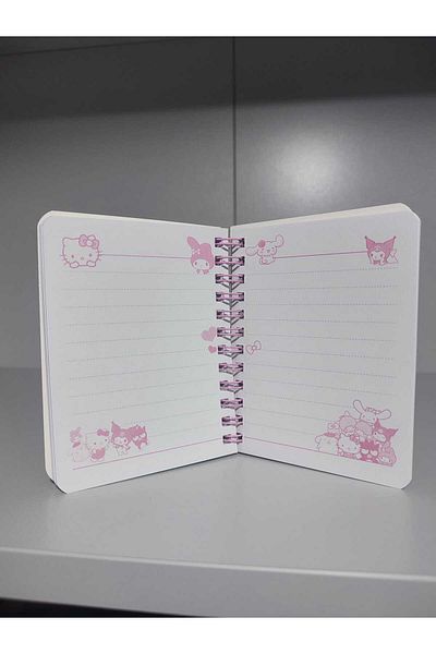Kaptan Mavi Kuromi Hello Kitty My Melody Cinnamoroll - 60 Sheets Lined Spiral Notebook