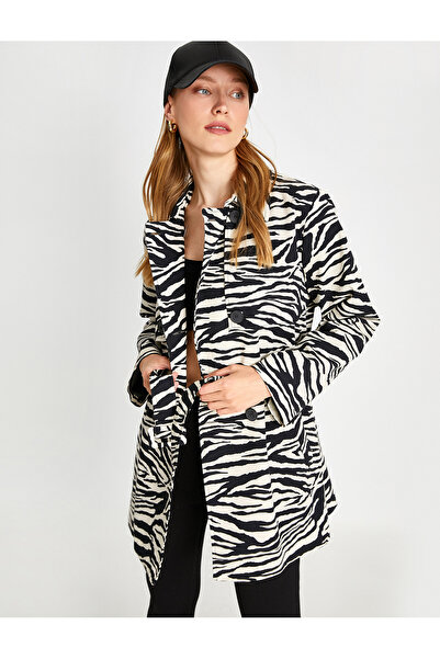 Koton Тренчкот с шарка на зебра