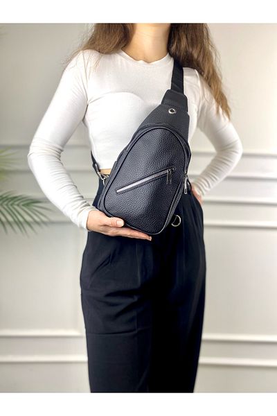 modvina Geantă neagră unisex Badybag / Freebag Geantă frontală 98