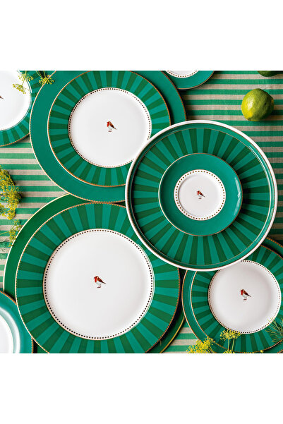 Pip Studio Love Birds Yeşil Porselen Yemek Tabağı 26,5 Cm