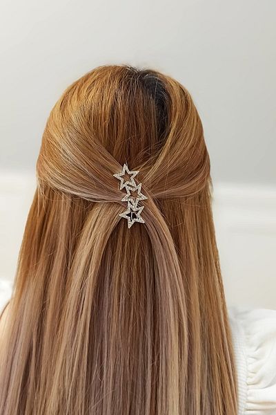 MİNAHOBİ Πόρπη 2 τεμαχίων Zircon Stone Star
