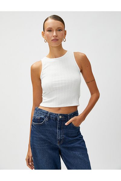 Koton Crop Athlete Ärmellos mit Rundhalsausschnitt