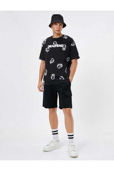 Koton Basic-Cargoshorts mit Spitzentaille und Taschendetail aus Baumwolle