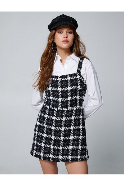 Koton Σορτς Tweed Jumpsuit με τιράντες