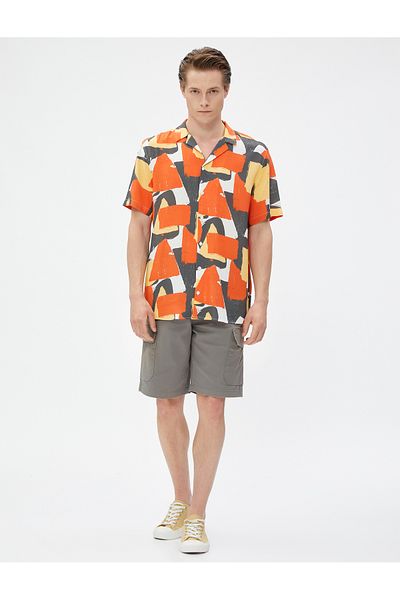 Koton Basic-Cargoshorts mit Spitzentaille und Taschendetail aus Baumwolle