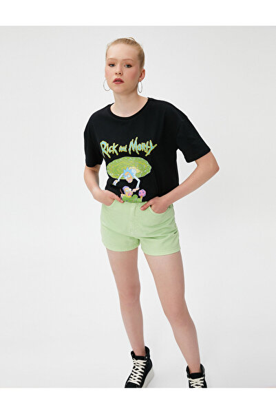 Koton Rick and Morty Tişört Baskılı Lisanslı Kısa Kollu Bisiklet Yaka