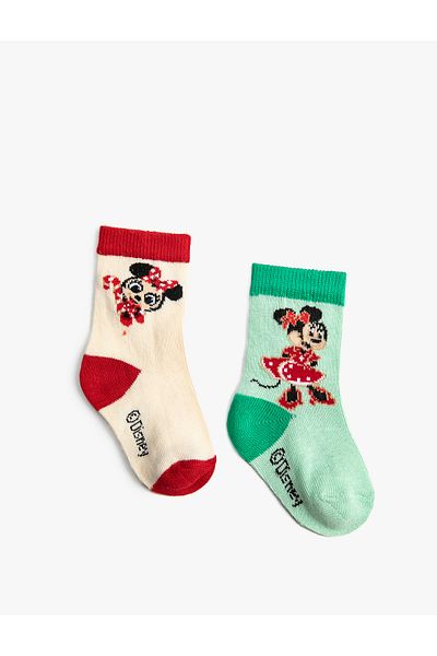 Koton 2 Pack Mickey Mouse Printed Socks Licensed