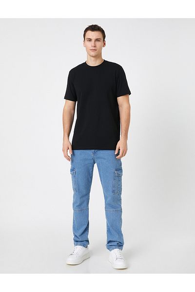 Koton Βασικό T-Shirt με κοντό μανίκι Crew Neck Slim Fit