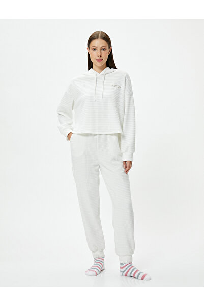 Koton Dámské bílé pyžamové top