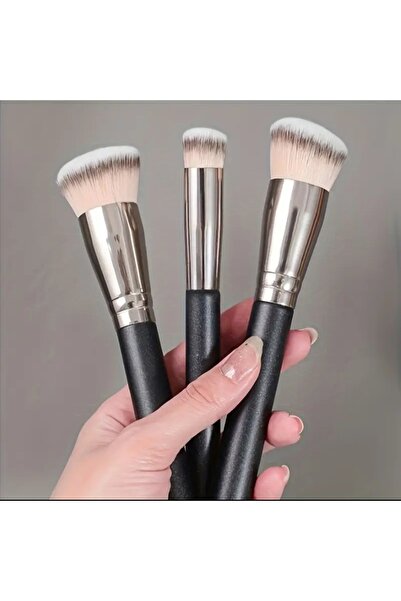 PİRAYE AKSESUAR Set de machiaj cu pensule pentru fond de ten premium de lux, 3 piese, de Maya Beauty & Nail