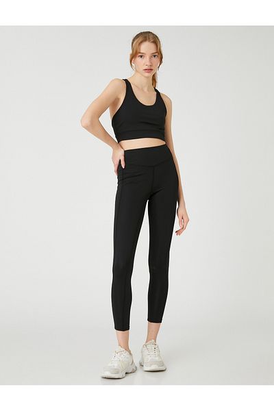 Koton Sport-Leggings mit hoher Taille und Nahtdetails