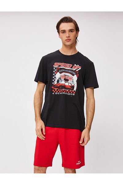 Koton Shorts mit Slogan-Print und Taschendetail an der Taille aus Spitze