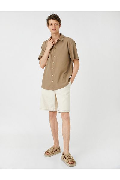 Koton Summer Shirt Short Sleeve Classic Collar Buttoned Cotton