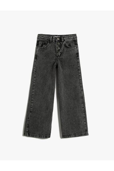 Koton 4WKG40026AD Koton GIRL'S Jean Pants ΜΑΥΡΟ