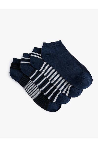 Koton Set de 4 șosete cu papuci cu dungi
