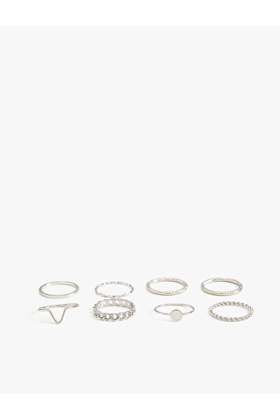 Koton Set of 8 Twist Steel Rings