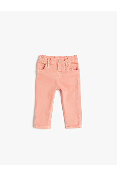 Koton Trousers Pocket Cotton Elastic Waist