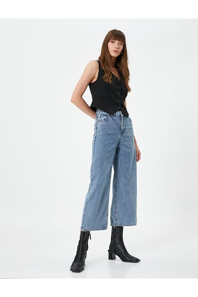 Koton Wide Leg Jeans Extra Wide Short Leg High Waist - Bianca Jean