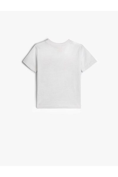 Koton T-Shirt Crew Neck Short Sleeve Palm Tree Printed Cotton
