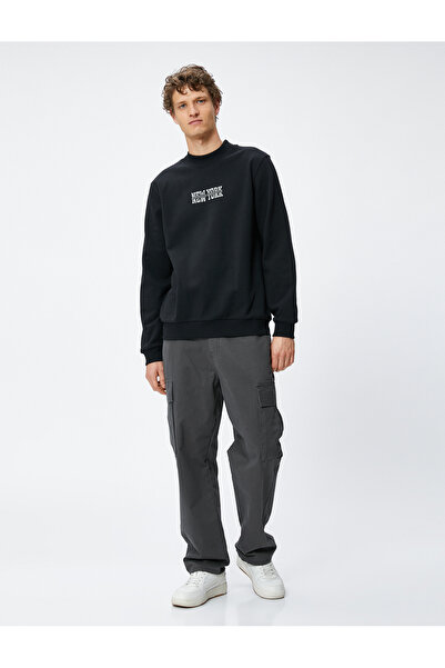Koton 4wam70123mk Erkek Sweat Siyah
