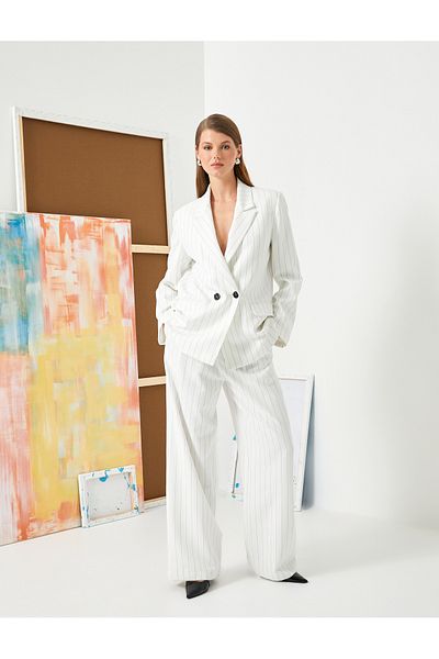 Koton Oversize μπλέιζερ τσέπη με διπλό στήθος με κουμπιά
