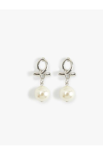 Koton Bow Detailed Pearl Earrings