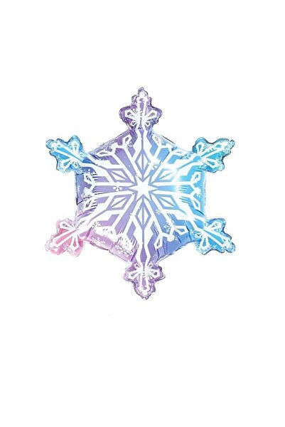 Adana Pasta Malzemeleri Hexagon Snow Flake Snow Flake Foil Balloon 64X55 cm 7555