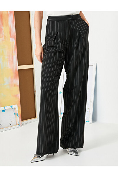 Koton Palazzo Pantolon Bol Paça Yüksek Bel Cepli