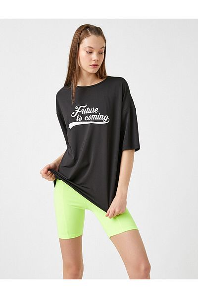Koton Tricou sport imprimat supradimensionat