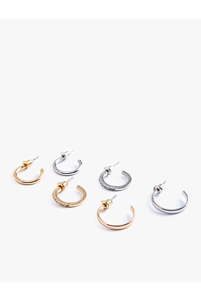 Koton Multiple Metal Earrings Set of 6