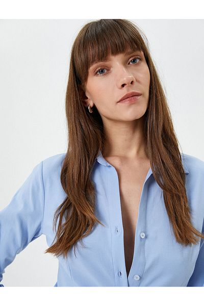 Koton Cămașă clasică slim fit cu mânecă lungă cu nasturi