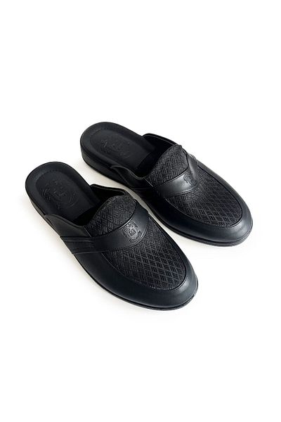 D'S Damat Patterned Leather Slippers