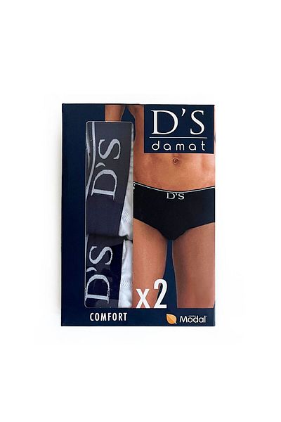D'S Damat Men's Comfort Slip White Set of 2