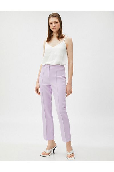 Koton Gerippte Crop-Hose mit hoher Taille