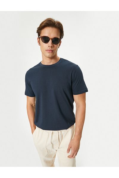 Koton T-Shirt Cotton Slim Fit Crew Neck - κοντομάνικο
